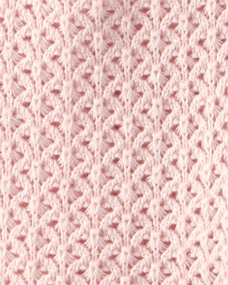 Baby Girl Organic Cotton Sweater Knit Romper