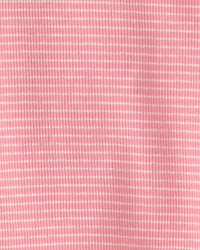 Baby Girl 2-Piece Organic Cotton Ribbed Pajama Set in Stripes