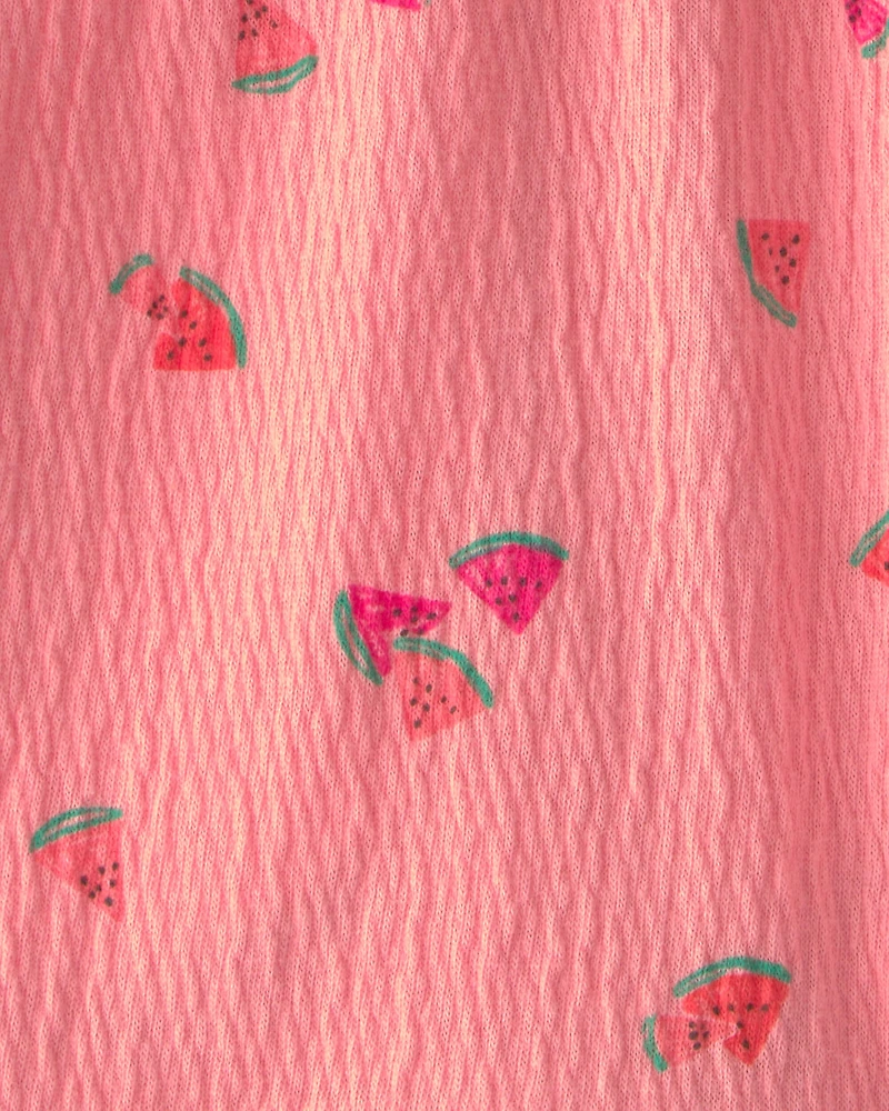 Toddler Girl Ruffle-Trim Watermelon Shorts - Pink