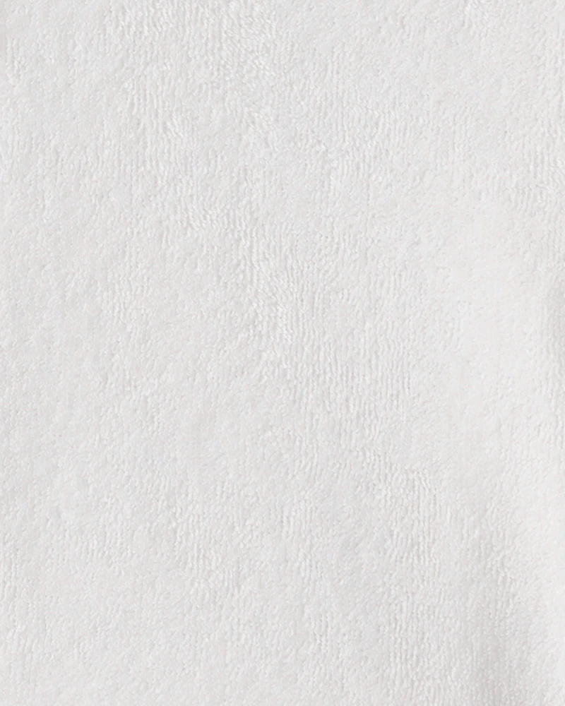 Baby Girl Terry Long-Sleeve Cover Up - White