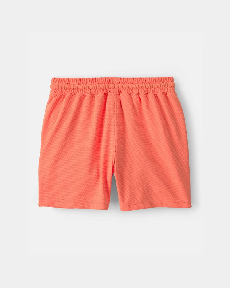 Boys Mesh Active Shorts - Orange
