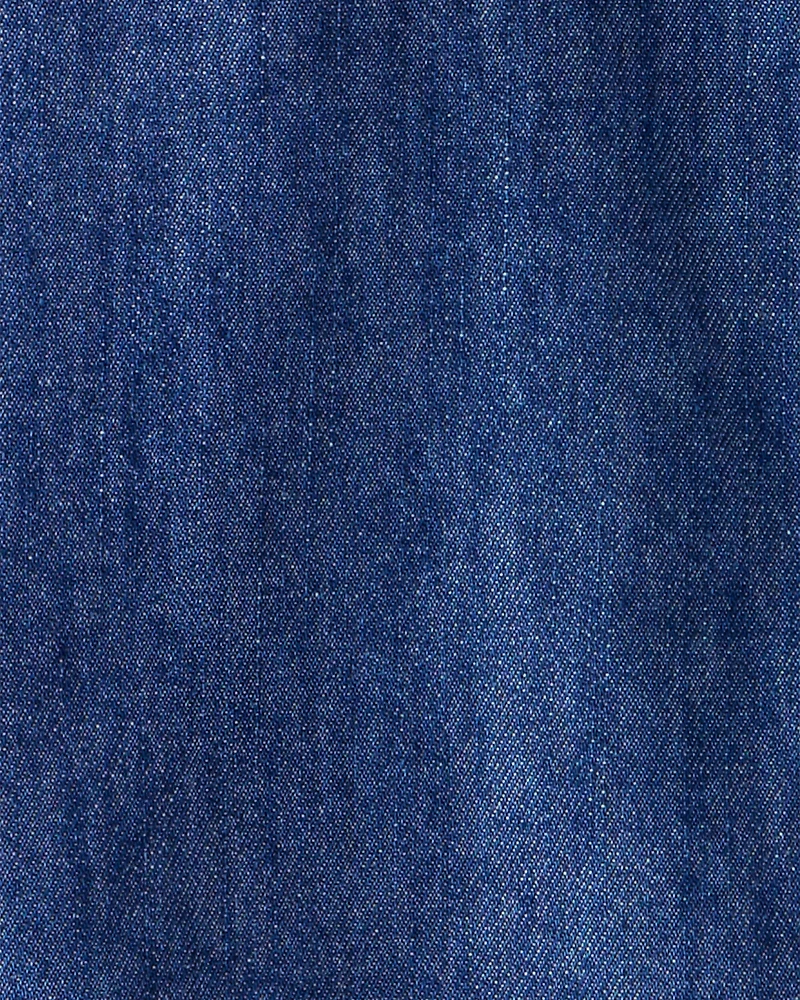 Toddler Girl Western Denim Long-Sleeve Top - Blue