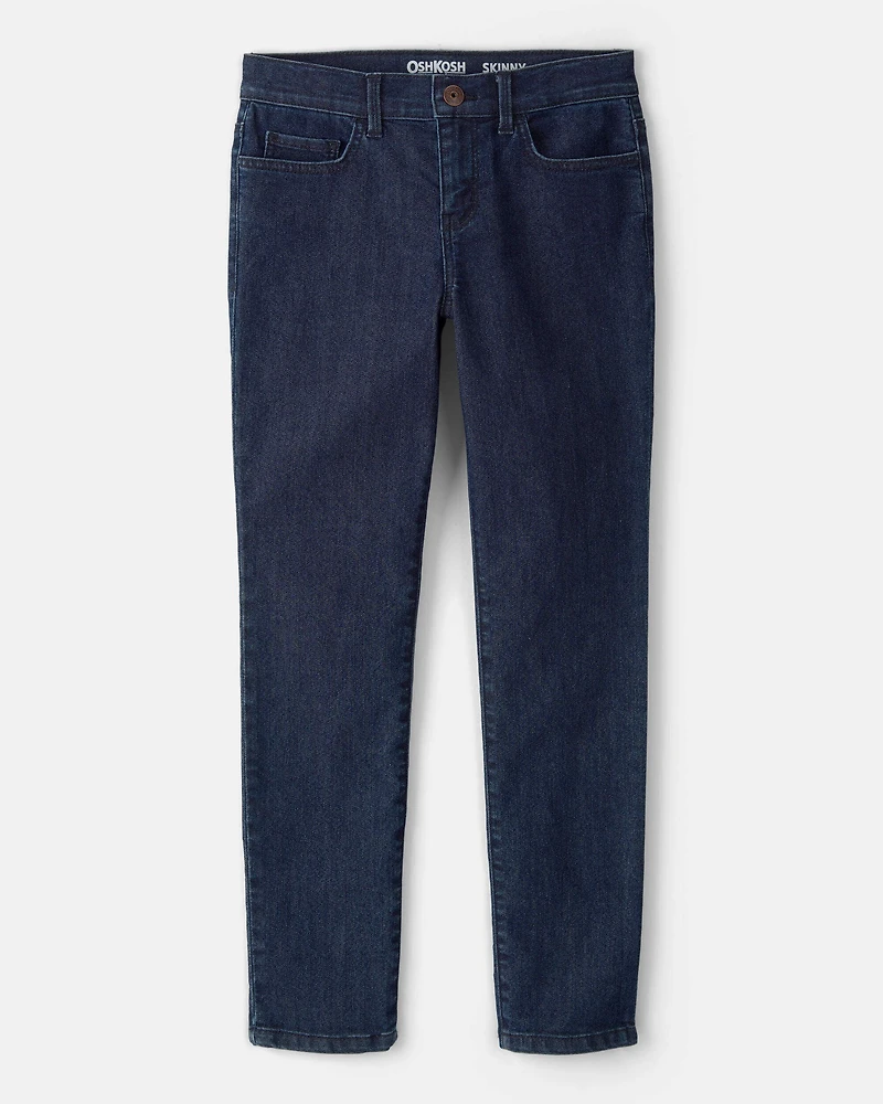 Kid Dark Blue Wash Skinny-Leg Jeans