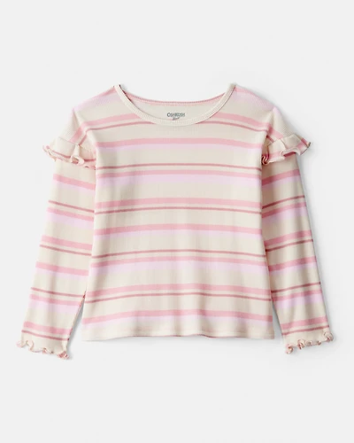 Toddler Girl Striped Long-Sleeve Top - Pink