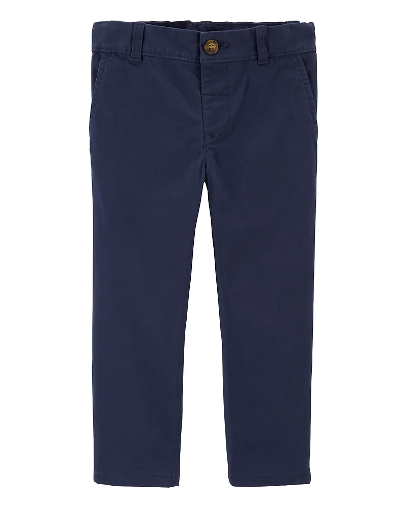 Toddler Boy Flat-Front Pants - Navy