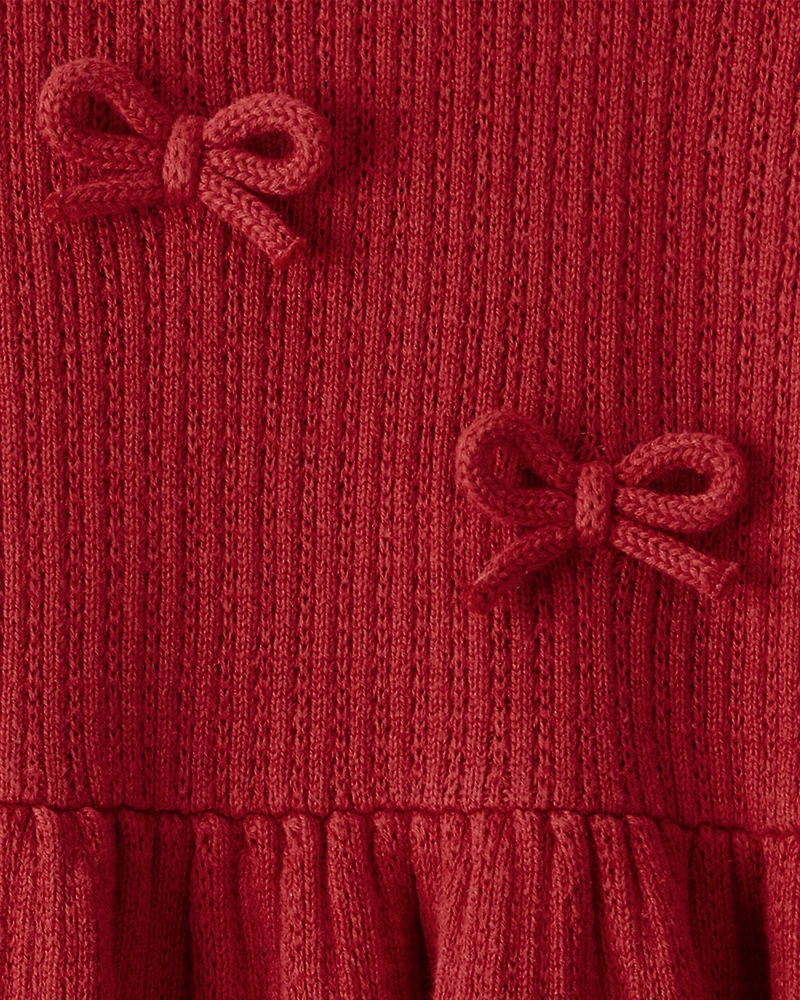 Toddler Girl Organic Cotton Sweater Knit Dress