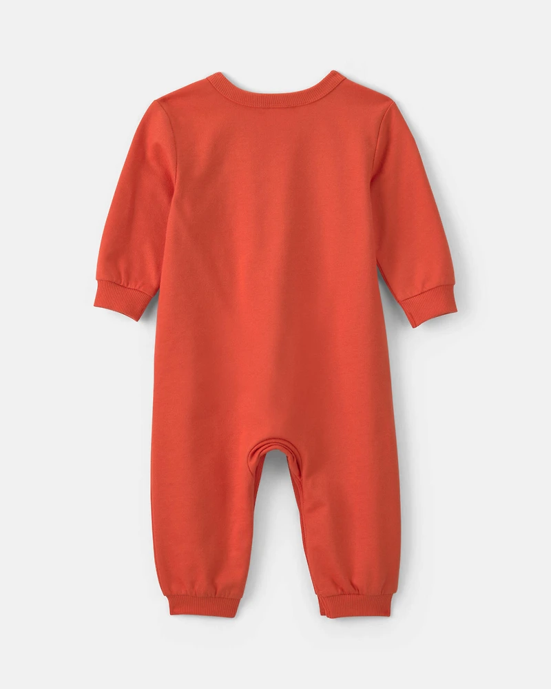 Baby 2-Piece Pumpkin Long-Sleeve Jumpsuit - Orange