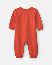 Baby 2-Piece Pumpkin Long-Sleeve Jumpsuit - Orange