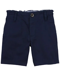 Toddler Boy Stretch Chino Shorts - Navy