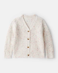 Toddler Girl Cardigan Sweater - Cream