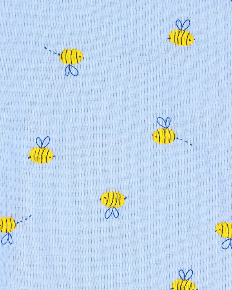 Toddler Girl 4-Piece Floral Cotton Pajamas