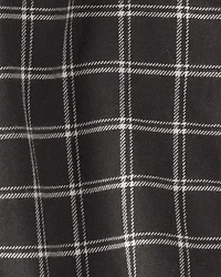 Baby Boy Plaid Woven Long-Sleeve Button-Down Bodysuit - Black