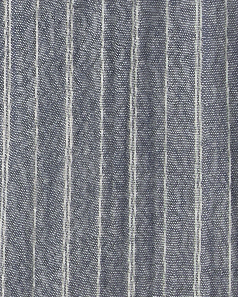Baby Organic Cotton Gauze Romper in Stripes