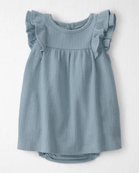 Baby Girl Pointelle Bodysuit Dress Made with Organic Cotton