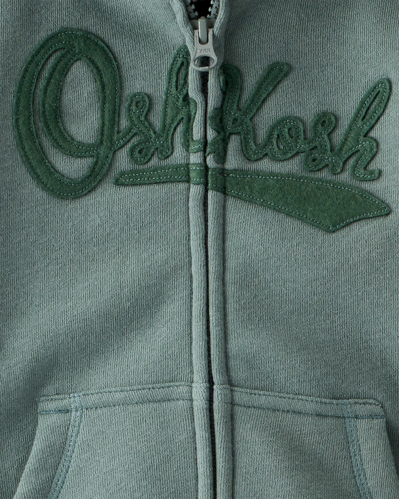 Toddler Boy DayDream Fleece OshKosh Logo Zip Jacket - Green