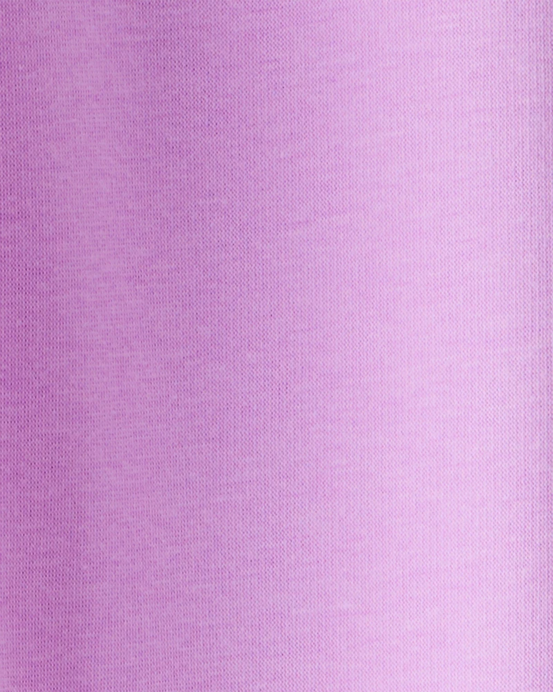 Girls Metallic Heart Cozy Fleece Pull-On Stretch Leggings - Purple