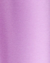 Girls Metallic Heart Cozy Fleece Pull-On Stretch Leggings - Purple