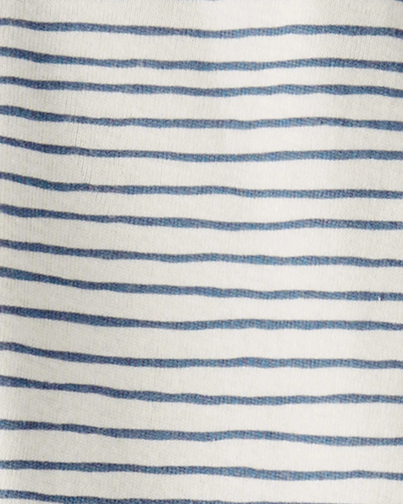 Baby Organic Cotton Sleep & Play Pajamas in Stripes