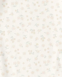 Baby Girl 5-Pack Cowgirl Print Cotton Multipack Bodysuits - White/Blue/Pink