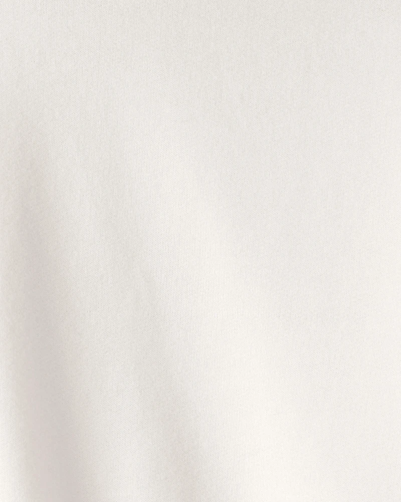 Girls French Terry Hoodie - Ivory