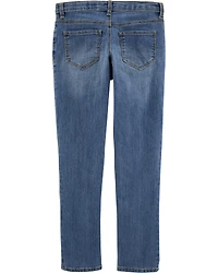 Girls Medium Wash Skinny-Leg Jeans