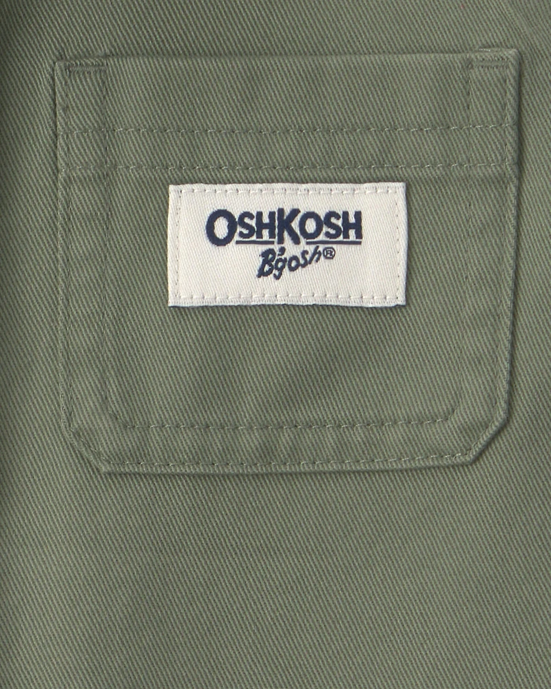 Baby Boy OshKosh Logo Short-Sleeve Button-Down Shirt - Green