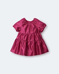 Toddler Girl Puff-Sleeve Tiered Party Dress - Pink