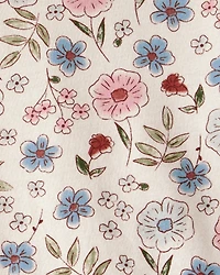 Baby Girl Floral Short-Sleeve Peplum Top - Cream