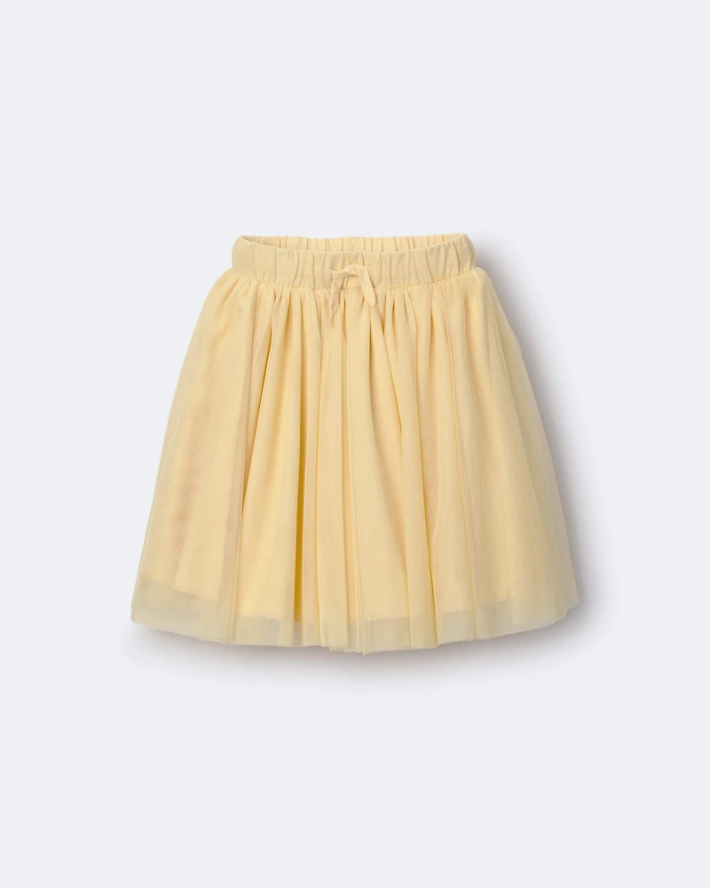 Toddler Girl Avenue Twirl™ Midi Skirt with Tulle - Yellow