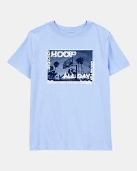 Kid Hoop All Day Short-Sleeve Graphic Tee - Blue