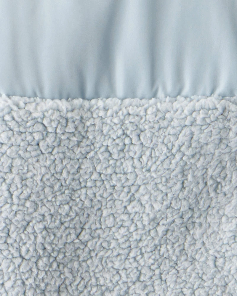 Girls Long-Sleeve Sherpa Jacket - Blue