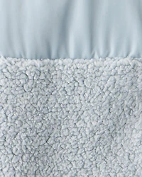 Girls Long-Sleeve Sherpa Jacket - Blue