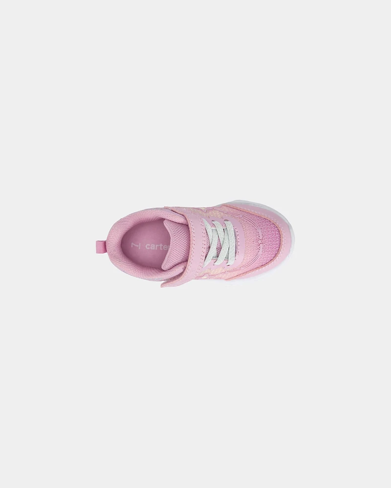 Toddler Girl Star Light-Up Athletic Sneakers - Pink