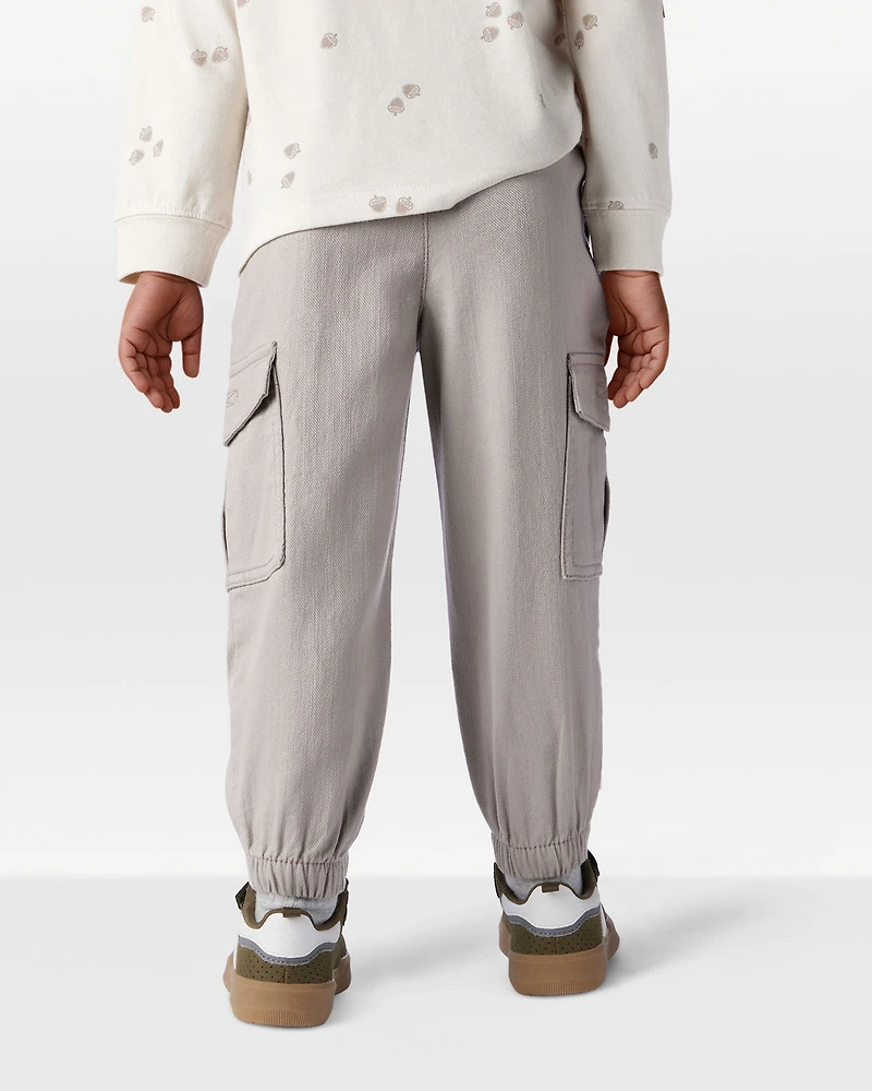 Toddler Boy Cotton Fashion Cargo Pants - Grey