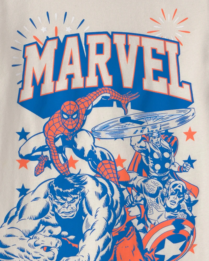 Boys ©Marvel Fourth Of July Graphic Tee - Cream