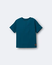 Toddler Boy Henley Tee - Teal