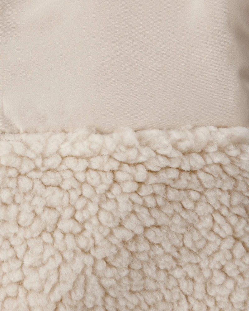 Toddler Girl Sherpa Vest - Cream