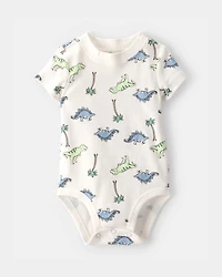 Baby Boy 3-Dinosaur Outfit Set - Grey/White