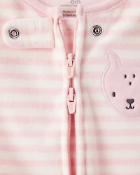 Baby Girl Deer Loose Fit Long-Sleeve Sleep & Play Pajamas - Pink
