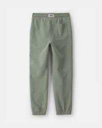 Kids Drawstring Knit Joggers - Green