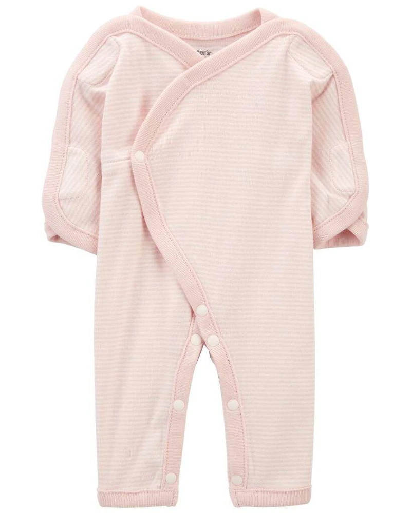 Baby Girl Preemie Striped Cotton Sleep & Play Pajamas
