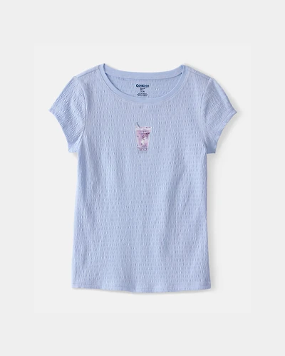 Girls Boba Tea Ruched Top - Blue