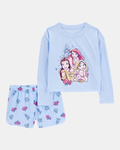 Kid Disney© Princess  Loose-Fit 2-Piece Pajamas - Blue
