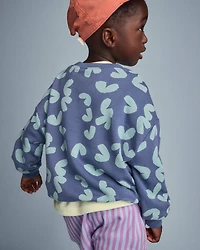 Toddler Otter Sweatshirt™ with Pockets in Abstract Print - Slate Blue