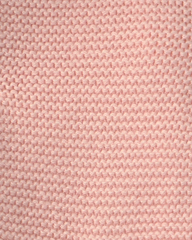 Baby Girl Bear Sweater Knit Hooded Jacket - Pink