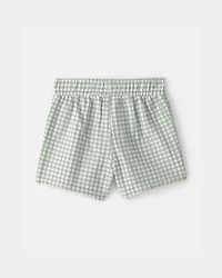 Baby 2-Piece Gingham Top & Short Set - Green