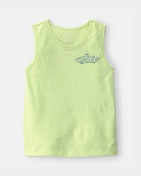 Toddler Boy Surfing Crab Tank Top - Green