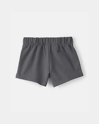 Baby Girl French Terry Shorts - Grey