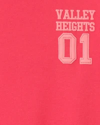 Boys Varsity French Terry Long-Sleeve Pullover Sweatshirt - Coral