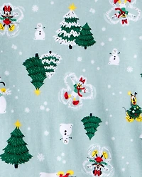 Kid Disney© Mickey Mouse 100% Cotton Long-Sleeve Snug Fit 2-Piece Pajamas - Blue